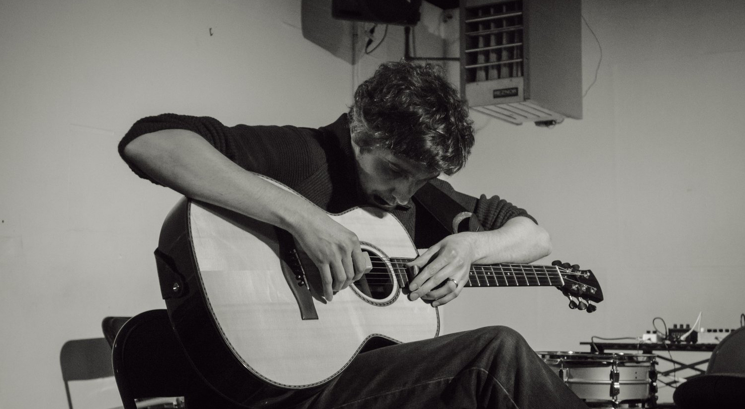 Giacomo Fiore improvising on guitar Photo by Lenny Gonzalez